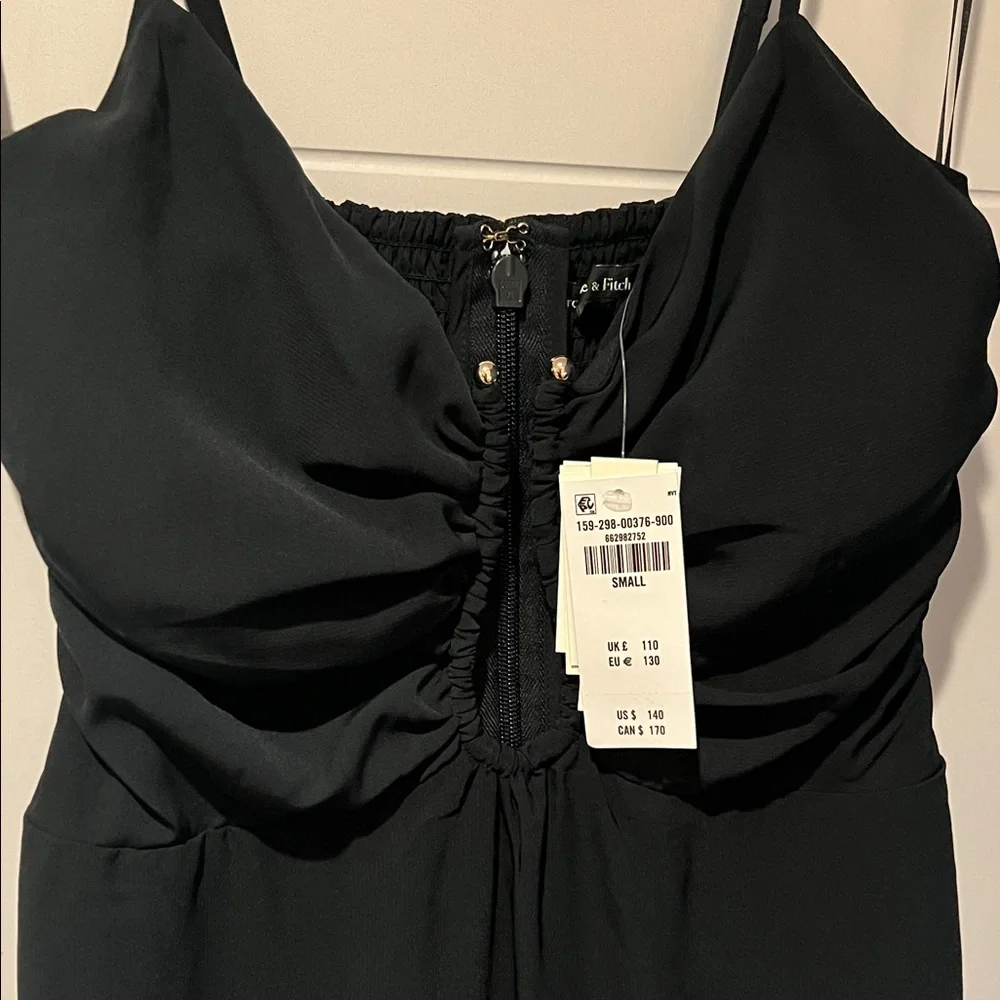 Abercrombie & Fitch Black Maxi Dress with Spaghetti Straps